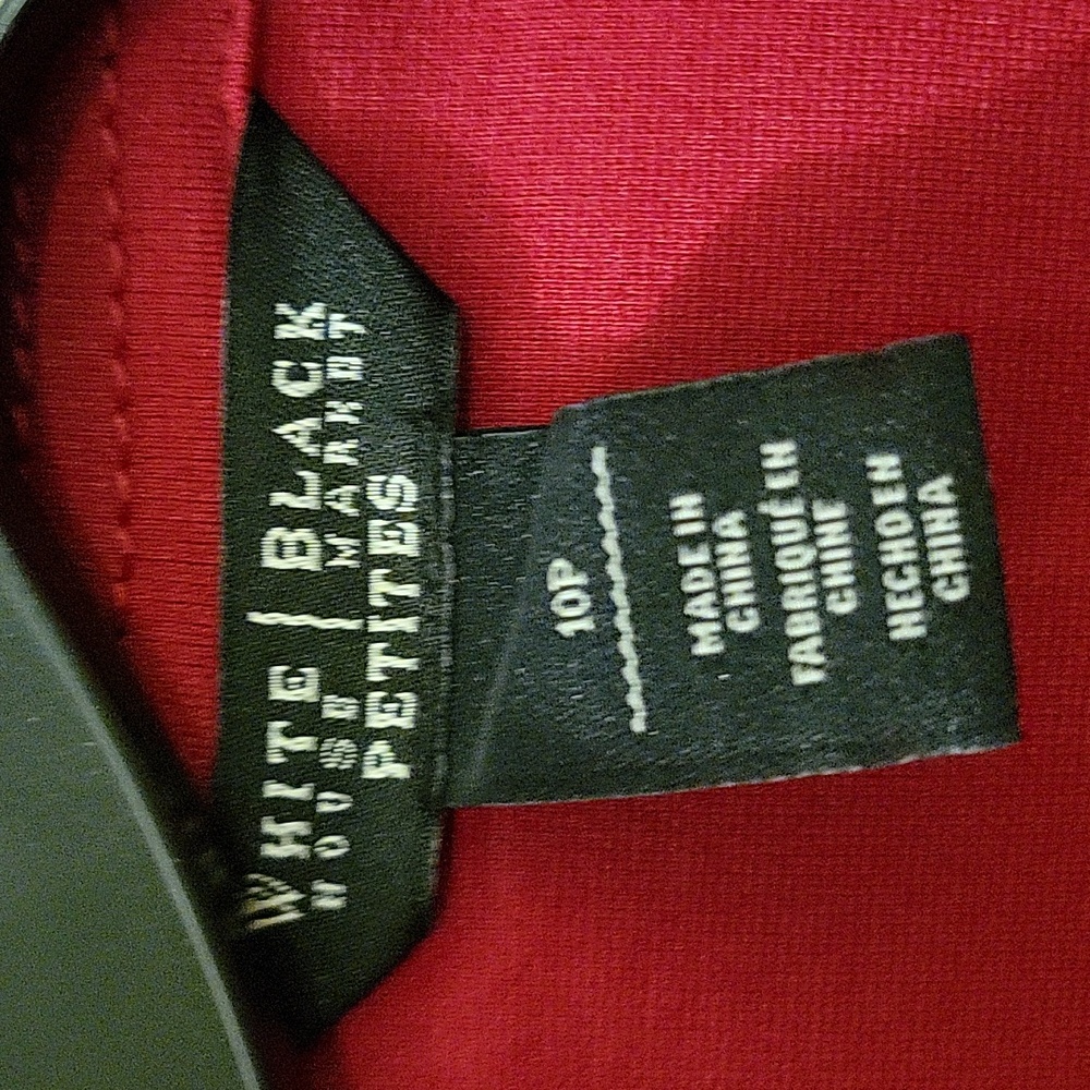 WHBM | Red Moto Style Office Jacket with Ruffle Detail - size 10P - Picture 10 of 12